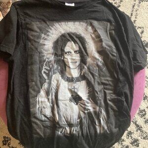 Black & Grey Saint Robert Smith (The Cure) T-Shirt, Funny, Unique, size S
